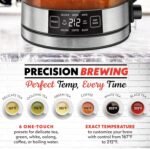 Gourmia Programmable Digital Glass Kettle – 1.7L Adjustable Temperature Electric Kettle with 6 Presets, Keep Warm, Stainless Steel Tea Infuser, 360° Swivel Base, Black - Image 3