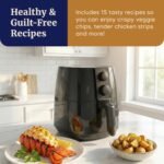 Elite Gourmet EAF4617 Electric Digital Hot Air Fryer, 1350Watts, Oil-Less Healthy Cooker, Timer & Temperature Controls, 4 Quart, Black - Image 3