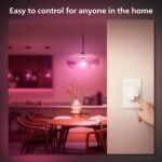 Philips Hue Wall Tap Dial Light Switch, Portable, White - 1 Pack - Requires Hue Lights and Hue Bridge - Smart Home - Easy, No-Wire Installation - Image 4
