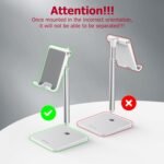 OMOTON Cell Phone Stand, Adjustable Angle Height Desk Phone Dock Holder for iPhone Air 17 Pro Max/Plus/XS/XR, Samsung Galaxy S20 / S10 / S9 / S8 and Other Phones (3.5-7.0-Inch),Silver - Image 3