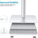 OMOTON Cell Phone Stand, Adjustable Angle Height Desk Phone Dock Holder for iPhone Air 17 Pro Max/Plus/XS/XR, Samsung Galaxy S20 / S10 / S9 / S8 and Other Phones (3.5-7.0-Inch),Silver - Image 6