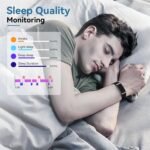 Smart Activity Fitness Tracker, Heart Rate Sleep Monitor, GPS Tracking, 120+ Sport Modes, 30-Day Battery, 2 Bands Black & Blue - Image 4