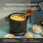 Our Place Dream Cooker | 6 Qt Ceramic Nonstick Multicooker & Pressure Cooker with Touchscreen Controls & Auto Steam Release | 4 Modes: Pressure Cook, Sauté/Sear, Slow Cook & Warm | Char - Image 4