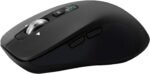 Wireless Bluetooth Mouse (USB + BT1 + BT2), Full Size, 4-Way Scrolling, Multi-Device Silent Mouse for Computer, Laptop, iPad, MacBook (Black) - Image 3