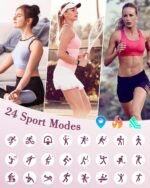 Fitness Watches for Women, LYNN2 Fitness Tracker with Heart Rate Monitor Blood Oxygen/Sleep Tracker Pedometer, Slim Step Tracker Watch for iOS/Android Phones Waterproof (Purple) - Image 4
