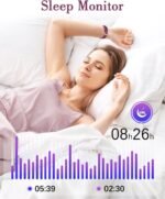 Fitness Watches for Women, LYNN2 Fitness Tracker with Heart Rate Monitor Blood Oxygen/Sleep Tracker Pedometer, Slim Step Tracker Watch for iOS/Android Phones Waterproof (Purple) - Image 6