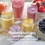 Hamilton Beach Portable Blender for Shakes and Smoothies, 14 Oz BPA Free Travel Cup & Lid, Durable Stainless Steel Blades, Personal Smoothie Blender, Raspberry, 51131G - Image 4