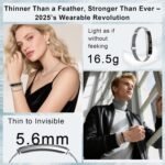 Smartwatch for Women Men, Ultralight Smart Bracelet with Heart Rate/Blood Oxygen/Sleep Monitor/Pedometer,12 Sports Activity Fitness Tracker, Smart Watch for Android iPhone,2 Bands, Silver - Image 3