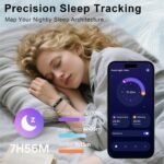 Smartwatch for Women Men, Ultralight Smart Bracelet with Heart Rate/Blood Oxygen/Sleep Monitor/Pedometer,12 Sports Activity Fitness Tracker, Smart Watch for Android iPhone,2 Bands, Silver - Image 5