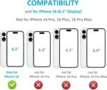 ONETOP Compatible with iPhone 16 Wallet Case with Card Holder, PU Leather Kickstand Card Slots Case, Double Magnetic Clasp and Durable Shockproof Cover 6.1 Inch (Black) - Image 3