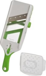 PrepSolutions Adjust-A-Slice & Julienne Mandoline, White & Green – Adjustable Slicer for Fruits and Vegetables - Image 3