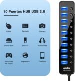 Powered USB 3.0 Hub, atolla 10 Ports USB Data Hub Splitter with Individual ON/Off Switches and 12V/2.5A Power Adapter USB Extension for Mouse, Keyboard, Hard Drive or More USB Devices - Image 3