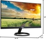 acer 23.8” Full HD 1920 x 1080 IPS Zero Frame Home Office Computer Monitor - 178° Wide View Angle - 16.7M - NTSC 72% Color Gamut - Low Blue Light - Tilt Compatible - VGA HDMI DVI R240HY bidx - Image 6