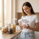 17oz Airtight Glass Jars with Clamp Lids, Small Food Storage Canisters Set of 6, Wire Clip Mason Jars for Canning Pickling Spice Herb - Image 3