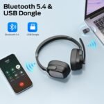 Monster VoiceLink 200 Wireless Headset with Mic for Work, Bluetooth V5.4 Headphones with AI Noise Cancelling Mic & USB Dongle, 60H Playtime & Mic Mute for Computer/Laptop/PC/iPhone/Android - Image 4