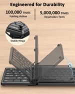 Foldable Keyboard and Mouse, Folding Bluetooth Keyboard Mouse Combo, 2.4G Wireless + Bluetooth5.1 x 2, Portable Wireless Rechargeable Travel Keyboard Mouse for Windows Android MacOS iOS - Image 3