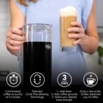 VINCI Express 2 Electric Cold Brew Coffee Maker: 37 oz., Fast, Customizable, Low-Acid Brews with Patented Circle Flow Technology, 3 Brew Settings, Self-Cleaning Function (Plastic Carafe) - Image 7