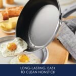 Rachael Ray Brights Nonstick Cookware Pots and Pans Set, 14 Piece, Sea Salt Gray - Image 4