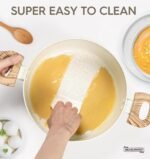 MICHELANGELO 8 Quart Stock Pot with Lid, Nonstick Cooking Pots, 8 Qt Soup Pot with Lid, Induction Pots for Cooking, Stockpot with Healthy Coating, White - Image 5