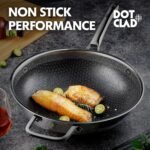 Wok pan,Hybrid 12 inch Wok with Lid, PFOA Free Cookware,non stick Stainless Steel Woks & Stir-fry pans Nonstick, Dishwasher and Oven Safe, Works on Induction - Image 3