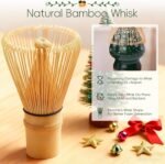 Christmas Gifts Matcha Whisk Set, Ceramic Matcha Set Includes Bowl & Holder, Bamboo Whisk (Chasen), Scoop, Spoon and Sifter, 6PCS Matcha Kit Covers Everything Needed for Making Matcha - Image 5
