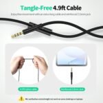 W2 USB C Headphones Wired Over Ear, 3.5mm AUX Plus USB-C Adapter, Wired Headset with Mic, Sturdy 4.9ft Extra-Long Cable for Gaming Consoles, iPhone 16, iPad & Tablets, Foldable with Pouch - Image 5