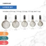 Farberware Professional Set of 5 Stainless Steel Measuring Cups, Precision and Ease in Every Scoop, Features Magnetic Handles for Easy Storage, Dishwasher Safe - Image 3