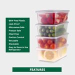 Freshware Food Storage Containers [50 Set] 25 oz Plastic Deli Containers with Lids, Slime, Soup, Meal Prep Containers, BPA Free, Stackable, Leakproof, Microwave, Dishwasher and Freezer Safe - Image 4