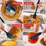 Premium Silicone Marbled Spatula Set of 6 – 446°F Heat-Resistant One-Piece Steel Core, Non-Stick Kitchen Tools for Baking, Cooking & Mixing – Dishwasher Safe (Black) - Image 3
