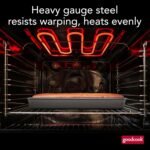 GoodCook 11" x 7" Nonstick Steel Cake Baking Pan, Multipurpose Nonstick Baking Pan for Brownies, Biscuits, and Cake, Gray - Image 5