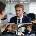 Bluetooth Headset V6.1,100 Hrs Talk Time Single-Ear Earbud,CVC8.0 Noise Cancelling Earpiece,Wireless Headset with Mic for Work,Driving Headphone for Android,iOS,Laptop,Office,Truck Driver - Image 3
