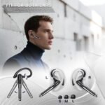 Bluetooth Headset V6.1,100 Hrs Talk Time Single-Ear Earbud,CVC8.0 Noise Cancelling Earpiece,Wireless Headset with Mic for Work,Driving Headphone for Android,iOS,Laptop,Office,Truck Driver - Image 5