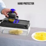 Vegetable Chopper, 16 in 1 Professional Mandoline Slicer for Kitchen, Multifunctional Food Chopper Cutter for Onion, Potato, Tomato, Veggie with 8 blades and With Container - Image 5