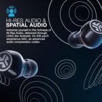 JLab Epic Lab Edition True Wireless Earbuds, Hybrid Dual Drivers, Spatial Audio, Multipoint BT, Wireless or USB-C Charging, Wear Detect Auto Play/Pause, Google Fast Pair - Image 4