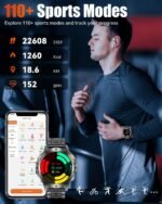 1.43" AMOLED Smart Watch for Men with Flashlight, Bluetooth Calling, 110+ Sports Modes, IP68 Waterproof Fitness Tracker with 530mAh Battery, Heart Rate/SpO2/Sleep Monitor, Android & iOS - Image 4