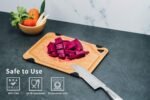 Cutting Board for Kitchen Dishwasher Safe, Toptier, Wood, Fiber , Eco-Friendly, Non-Slip, Juice Grooves, Non-Porous, BPA Free, Small, Silicone, 11.5 x 9.25-inch, Natural Slate - Image 3