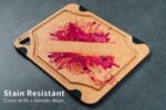Cutting Board for Kitchen Dishwasher Safe, Toptier, Wood, Fiber , Eco-Friendly, Non-Slip, Juice Grooves, Non-Porous, BPA Free, Small, Silicone, 11.5 x 9.25-inch, Natural Slate - Image 4