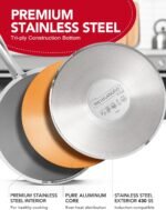 MICHELANGELO Stainless Steel Sauce Pan Set - 1, 2, 3 Qt Saucepans with Lids, Small Stainless Steel Pots for Cooking, Induction Compatible, Dishwasher & Oven Safe - Image 3