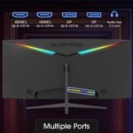 Sceptre 34-Inch Curved Ultrawide WQHD Monitor (3440 × 1440), R1500, up to 180Hz/165Hz, DisplayPort x2, 99% sRGB, 1ms, Built-in Speakers, Machine Black, 2025 (C345B-QUT168) - Image 3