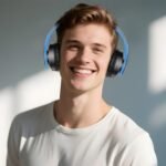 TUINYO Bluetooth Headphones Wireless, Over Ear Stereo Wireless Headset 40H Playtime with deep bass, Soft Memory-Protein Earmuffs, Built-in Mic Wired Mode PC/Cell Phones/TV-Black/Blue … - Image 3