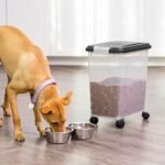 IRIS USA Airtight Dog Food Storage Container, Up to 30 lbs, Attachable Wheels, for Dog Cat Bird and other Pet Food Storage Bin, Keep Fresh, Easy Mobility, BPA Free, Black - Image 3