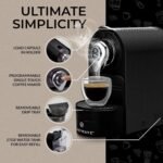 ChefWave Espresso Machine and Coffee Maker (Black) - Compatible with Nespresso Capsules, Programmable, One-Touch, Italian 20 Bar High-Pressure Pump Bundle with Pod Holder and Glasses - Image 3