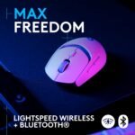 Logitech G309 Lightspeed Wireless Gaming Mouse, Lightweight, LIGHTFORCE Switches, Hero 25K Sensor, 300+ hr Battery, 6 Programmable Buttons, PC & Mac - White - Image 4