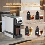 KOTLIE Single Service Coffee Maker for K*cup/Dol*e Gu*to/Ne*presso Original and Ground Coffe,34 oz,7 Water Levels,Compact Coffee Maker,ST-550 (Black) - Image 4