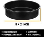 HIWARE 8-Inch Round Cake Pan Set of 3, Nonstick Baking Cake Pans with 90 Pieces Parchment Paper, Dishwasher Safe - Image 3