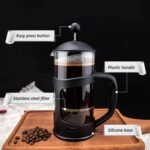 RAINBEAN Mini French Press Coffee Maker, 1 Cup, 12oz, Maximum Flavor Brewer with Stainless Steel Filter, 350ml - Small - Image 3