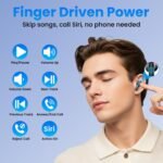 Wireless Earbuds, Bluetooth Headphones with Deep Bass Stereo, 48H Playback Ear Buds with LED Power Display, Lightweight, IPX7, in-Ear Earphones with Mic for iPhone/Android/iPad, Black - Image 5