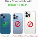 Wallet Case Compatible with iPhone 13,Slim Protective case with Card Holder,PU Leather Kickstand Card Slots Case with a Free Screen Protective Glass for iPhone 13(6.1")-White - Image 3