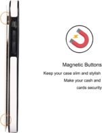 Wallet Case Compatible with iPhone 13,Slim Protective case with Card Holder,PU Leather Kickstand Card Slots Case with a Free Screen Protective Glass for iPhone 13(6.1")-White - Image 6