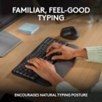 Logitech Wave Keys Wireless Ergonomic Keyboard with Cushioned Palm Rest, Comfortable Natural Typing, Easy-Switch, Bluetooth, Logi Bolt Receiver, for Multi-OS, Windows/Mac - Graphite - Image 4